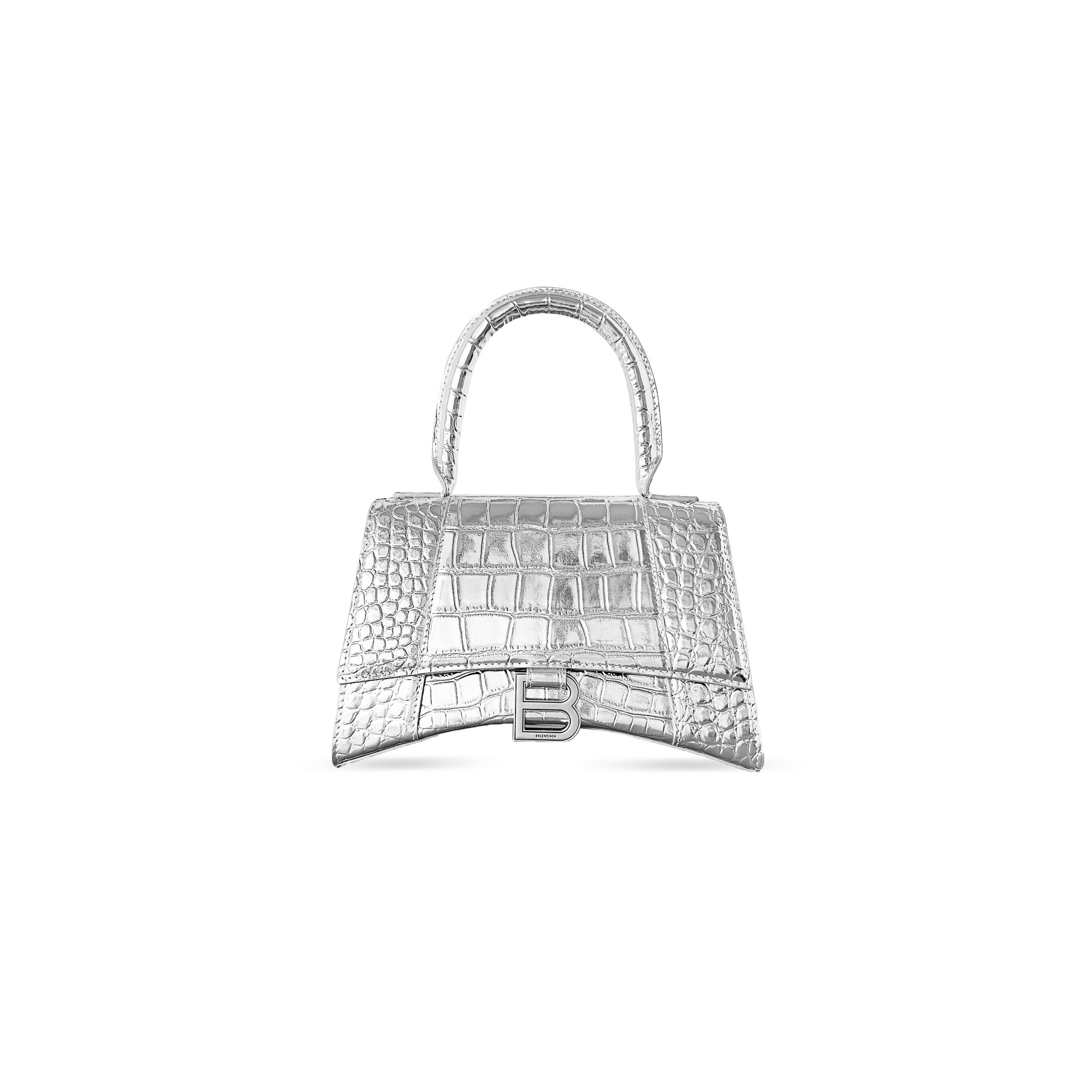 Ba1en*iaga women''s hourglass handbag small in silver 5935461lrgn1000 (22.9*15*9.9cm)